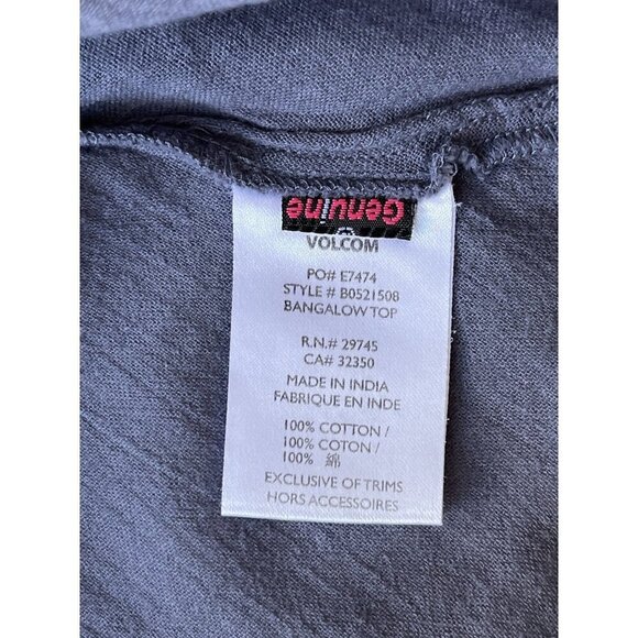 Volcom Women's Textured Bangalow Flare Sleeve Blouse Top Size XS - Picture 3 of 7